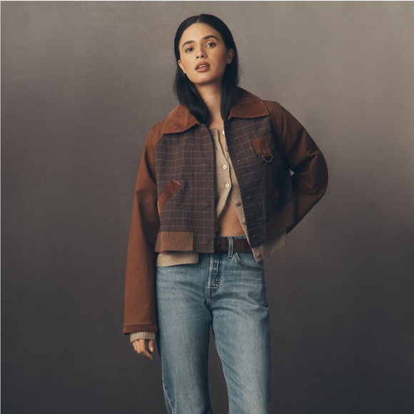 Anthropologie Plaid Cropped Jacket - Picture 4 of 8